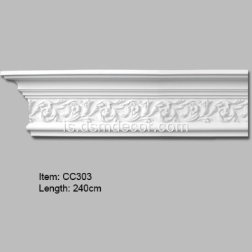 Rósettu hönnun PU Crown Molding